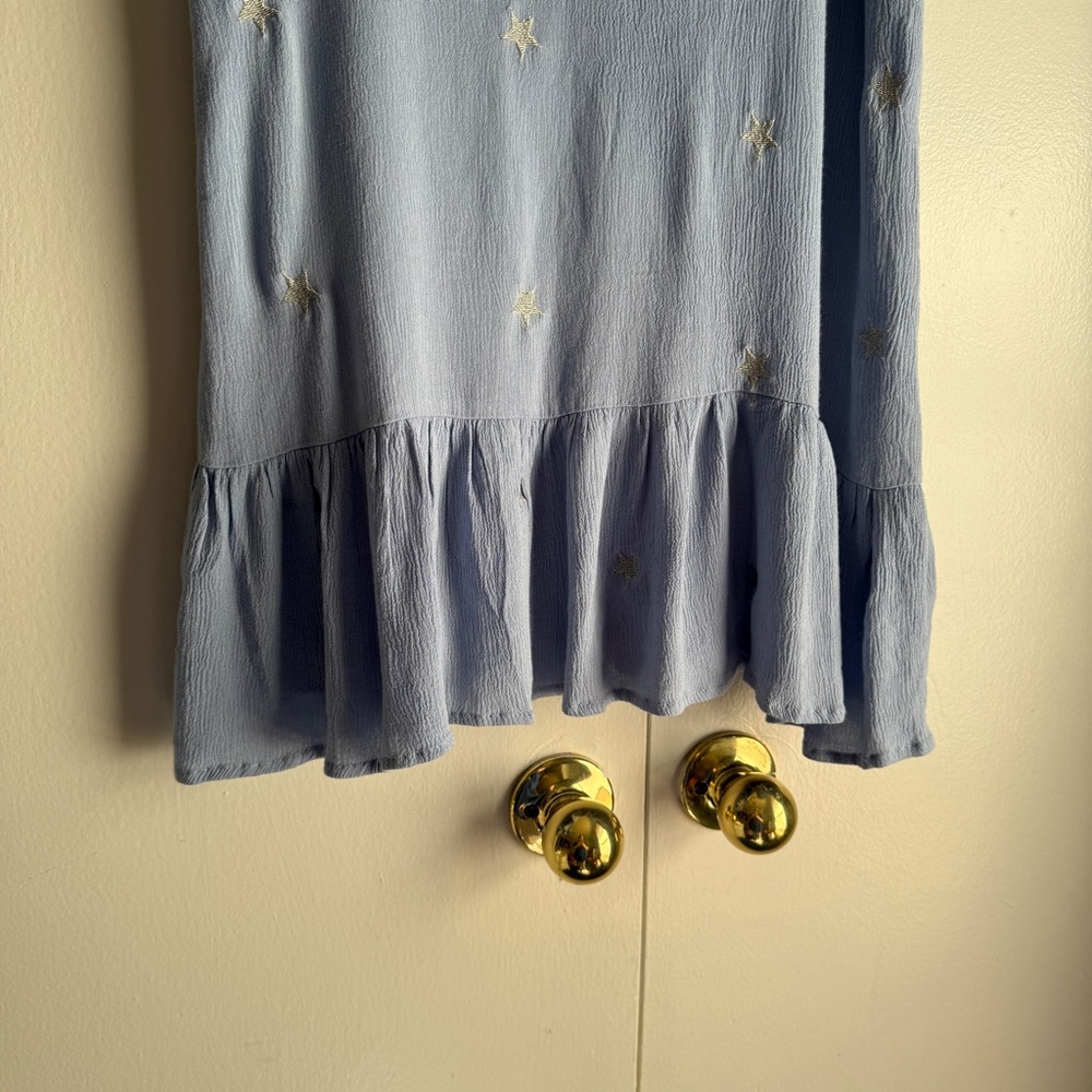 Storia Periwinkle Blue Shine Bright Swing Dress Stars Celestial Women’s Small - Picture 9 of 16